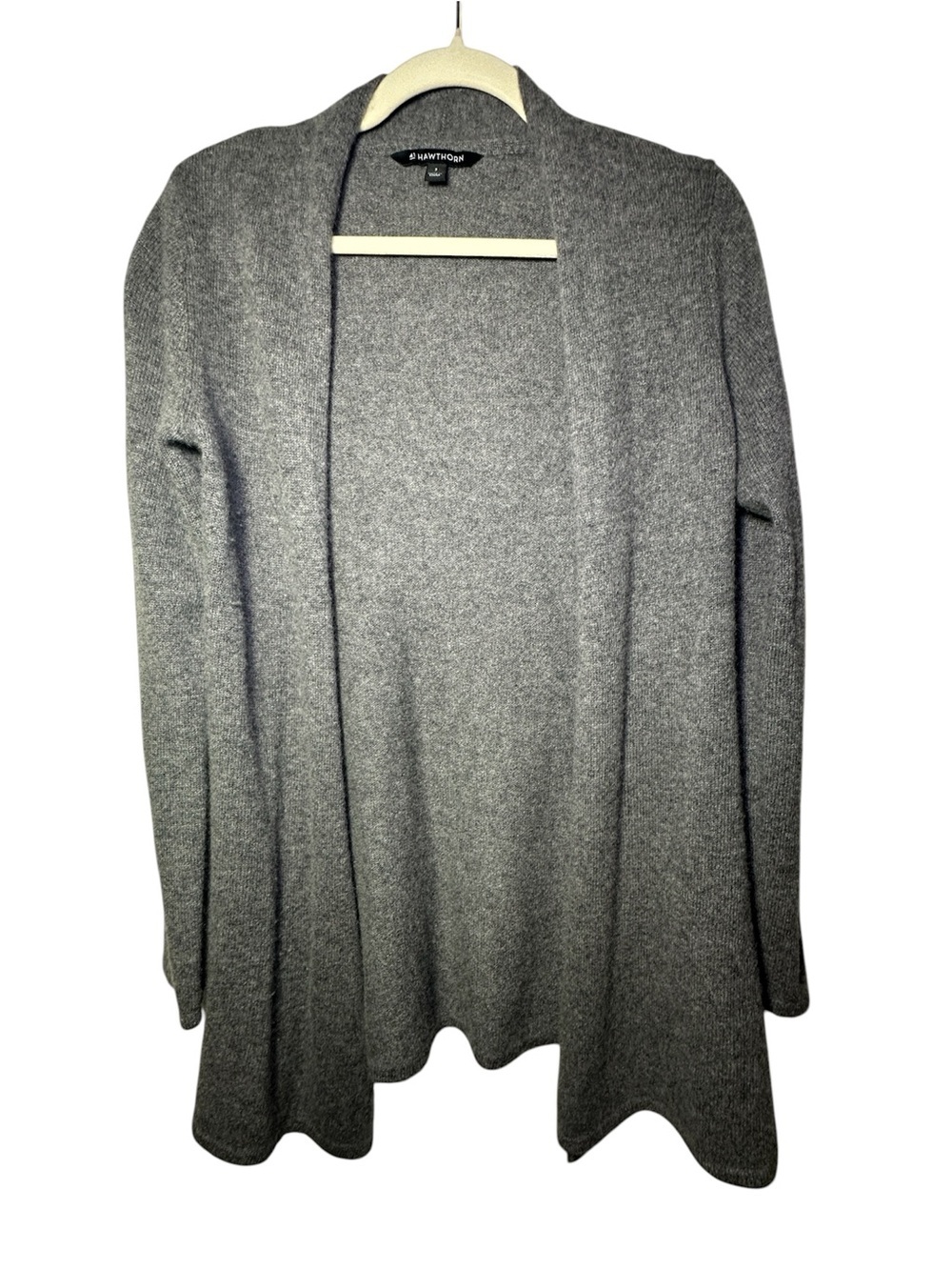 41 Hawthorn 100% Cashmere Gray Open-Front  Cardigan Quiet Lux Minimalist Sweater